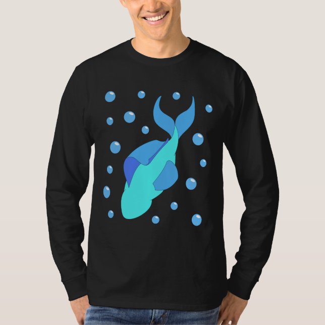 Blaue Fische T-Shirt (Vorderseite)