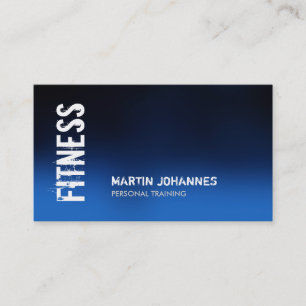 Blaue Fitness-moderne Geschäfts-Karte Visitenkarte