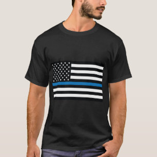 Blaue Flagge, amerikanische Flagge mit blauem Stre T-Shirt