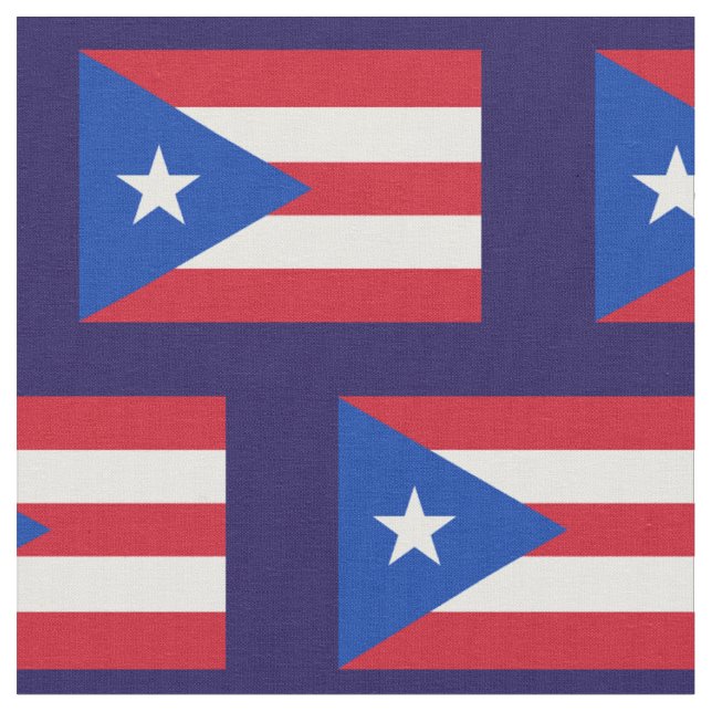Blaue Flagge des Staates Puerto Rico Stoff (Nahaufnahme)