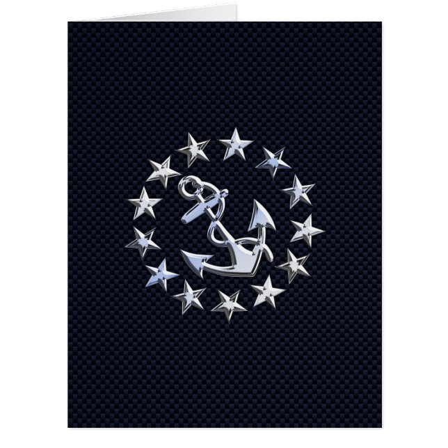 Blaue Flagge für nautische Yacht (Vorderseite)