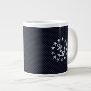 Blaue Flagge für nautische Yacht Jumbo-Tasse