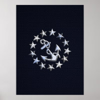 Blaue Flagge für nautische Yacht