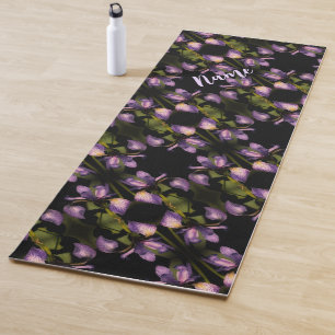 Blaue Flagge Iris Blume Abstraktes Muster Yogamatte