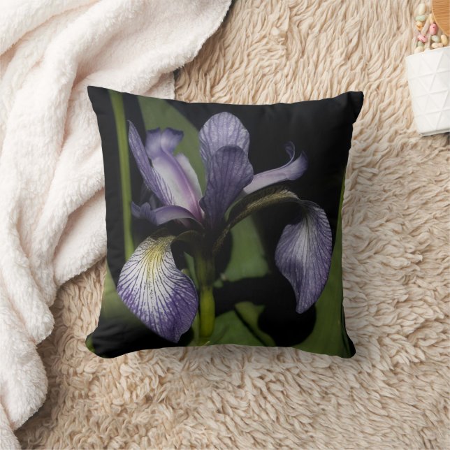 Blaue Flagge Iris-Blume Kissen (Decke)