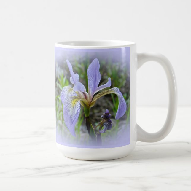 Blaue Flagge - Wild Iris Kaffeetasse (Rechts)