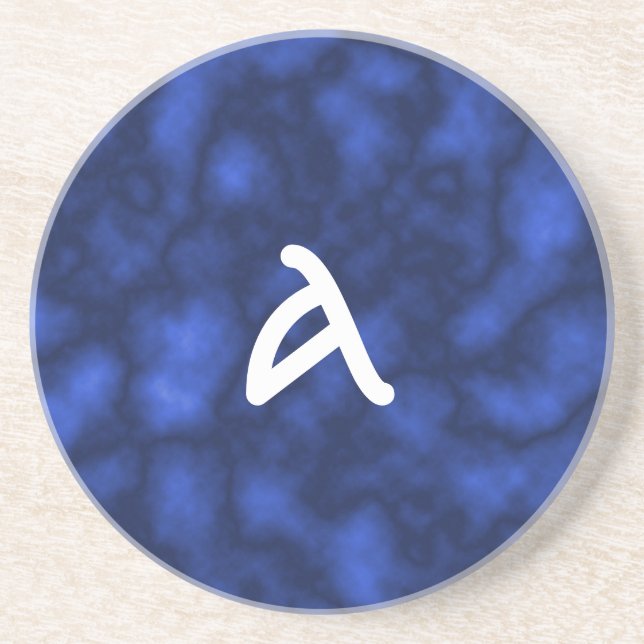 Blaue Flamme Getränkeuntersetzer (Vorne)