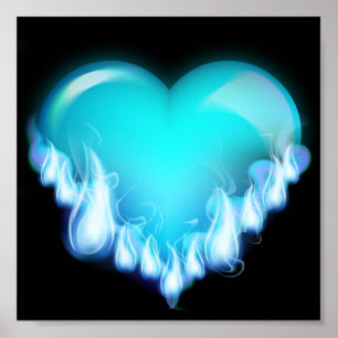 Blaue Flamme-Herz.png Liebe eiskalt zäh Poster