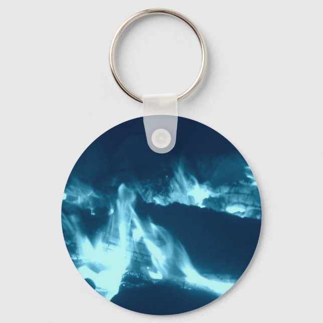 Blaue Flamme Schlüsselanhänger (Vorderseite)