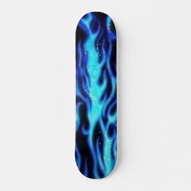 Blaue Flamme Skateboard (Vorne)