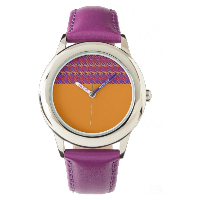 Blaue Flammen Armbanduhr (Vorderseite)