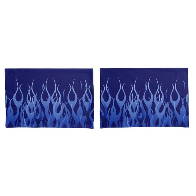 Blaue Flammen auf Feuer Kissenbezug (Vorderseite-Set)