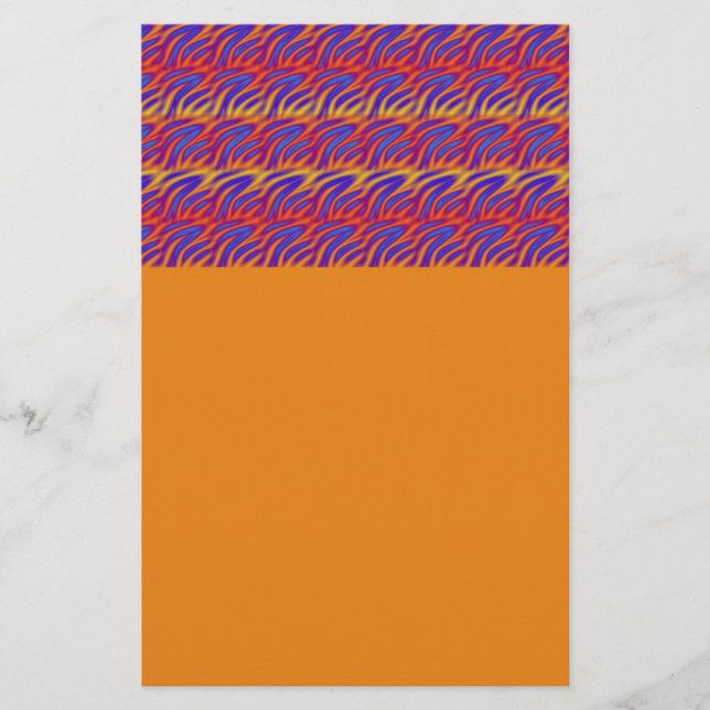 Blaue Flammen Briefpapier (Vorderseite)