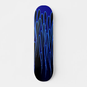 Blaue Flammen-Skateboard Skateboard