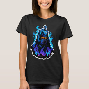 Blaue-Flammen-Vigilant – Ritter der Neon-Nacht T-Shirt