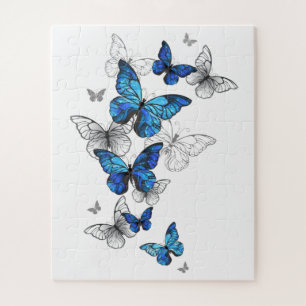 Blaue fliegende Schmetterlinge Morpho
