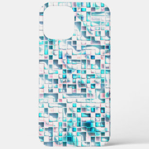 Blaue Fliesen in Rohform, Mosaikquadrat Case-Mate iPhone Hülle