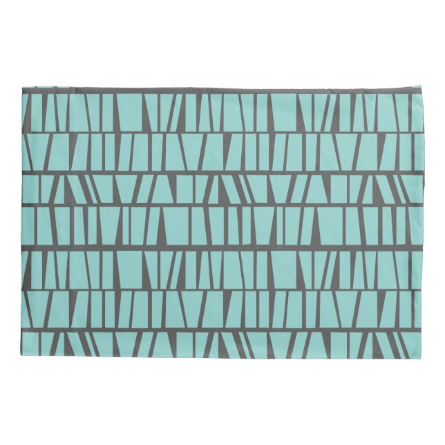 Blaue Fliesen Kissenbezug (Rückseite)