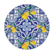 Blaue Fliesen, mediterrane Fliesen, Majolika   