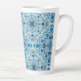 Blaue Fliesen Milchtasse