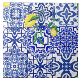 Blaue Fliesen, Mosaik, Majolika, Fliese