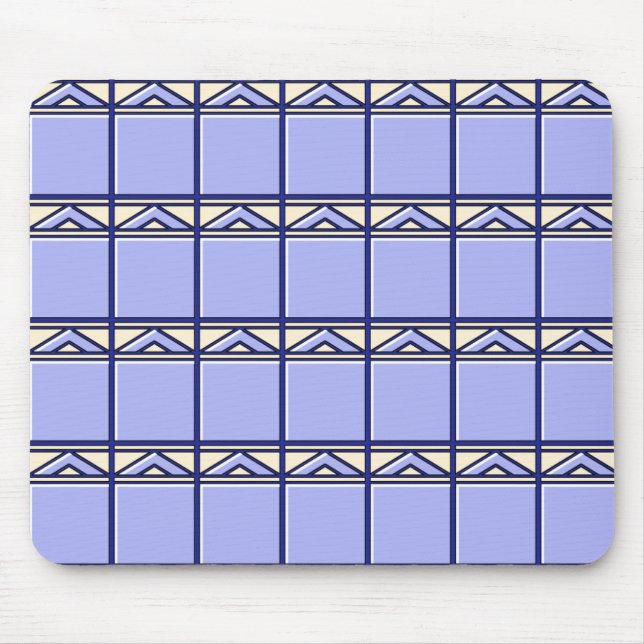 Blaue Fliesen Mousepad (Vorne)