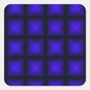 BLAUE FLIESEN QUADRATISCHER AUFKLEBER