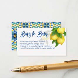 Blaue Fliesen Zitrone Amalfi Positano Anfrage Begleitkarte