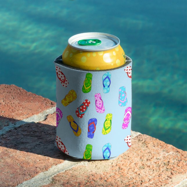 Blaue Flip Flops können kühler werden Dosenkühler (In Situ Pool)