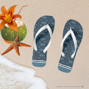 Blaue Flip Flops mit Streifen von Poet Adiela Akoo