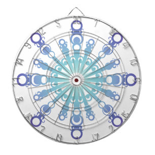 Blaue Flocke IV Dartscheibe