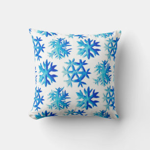 Blaue Flora und Fauna Kissen