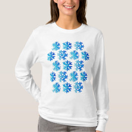 Blaue Flora und Fauna T-Shirt