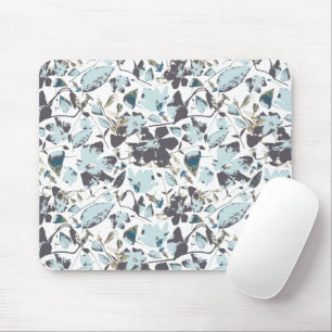 Blaue Flora Wasserfarbe Clematien Wein Mousepad