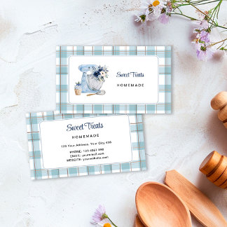 Blaue Floral-Mixer Visitenkarte