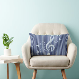 Blaue florale Dekormusik Lendenkissen