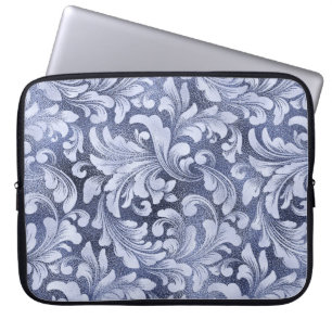 BLAUE FLORALLE EMBELLISHMENTS LAPTOPSCHUTZHÜLLE