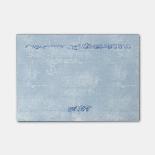 Blaue Flöten-Linie, die kundenspezifisches Post-it Klebezettel
