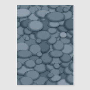 Blaue Flussstein-Kiesel Kunst Magnetkarte