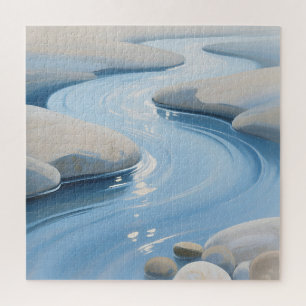 Blaue Flusssteine