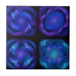 Blaue Flüster des Universums Fliese