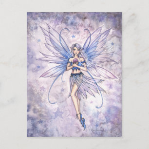 Blaue Flüsterfee Postkarte