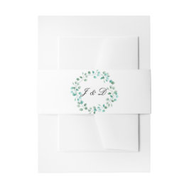 Blaue Foliage Hochzeit Einladungsbanderole