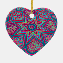 Blaue Folk Kunst, Dichtung und Musik Keramik Ornament