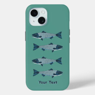 Blaue Folkloretrout/Lachs Case-Mate iPhone Hülle