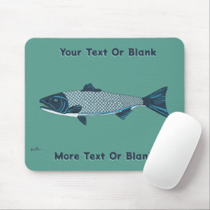 Blaue Folkloretrout/Lachs Mousepad