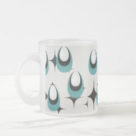 Blaue Formen Mitte Jahrhundert Moderne Mattglastasse