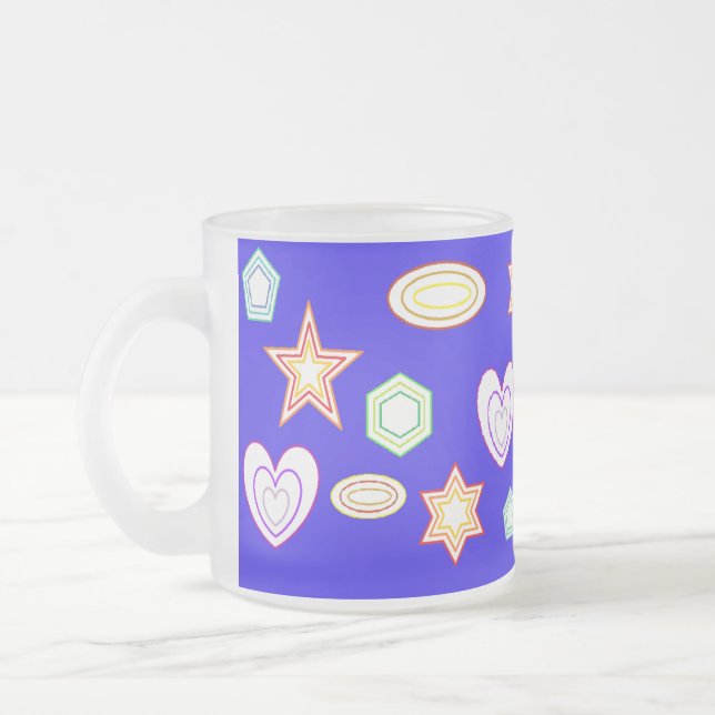 Blaue Formen Tasse (Links)