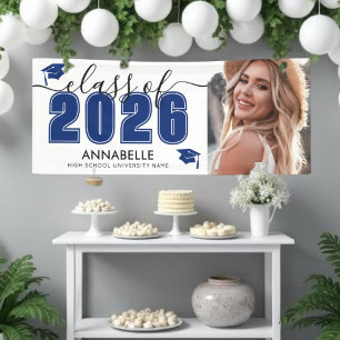 Blaue Foto-Abschlussfeier Banner