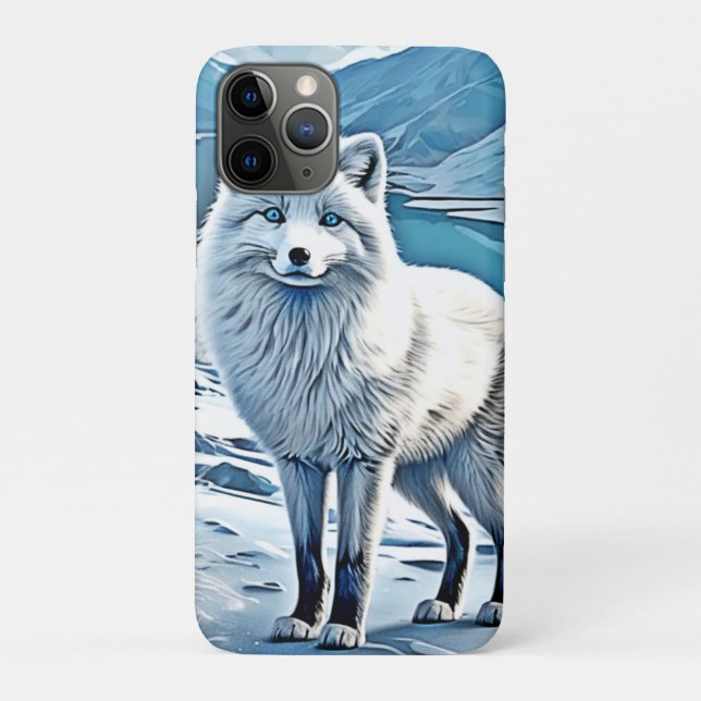 Blaue Foxenscene-Design Case-Mate iPhone Hülle (Rückseite)